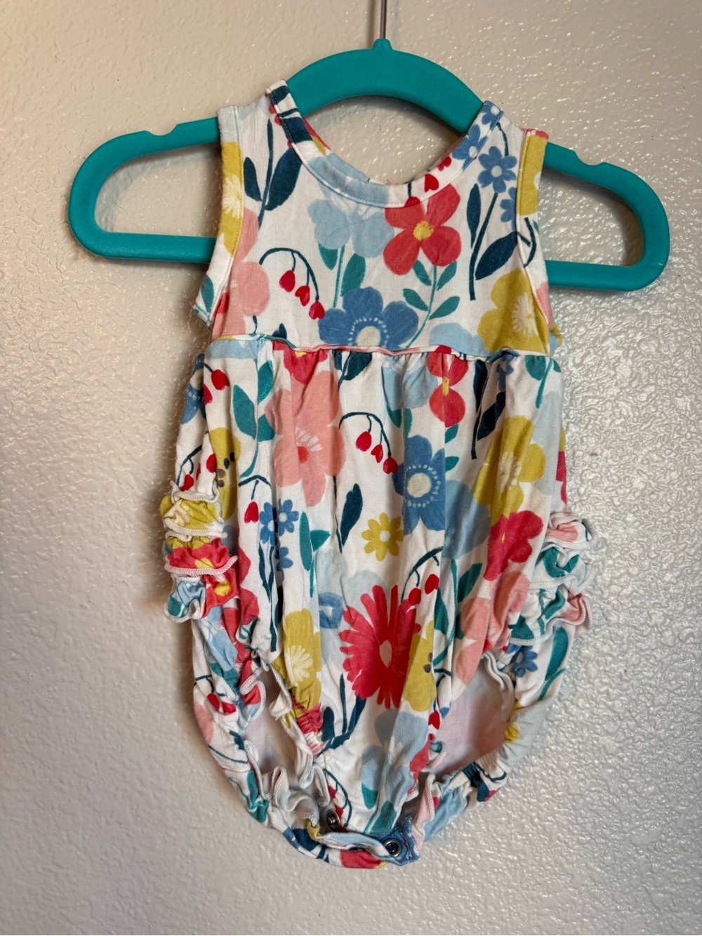 Little Sleepies Floral Sleeveless One-Piece in White, Pink, Blue, Yellow